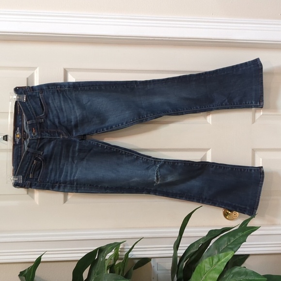 Lucky Brand Charlie Baby Boot Cut Distressed Women's Jeans Size 6/28 - Picture 1 of 15